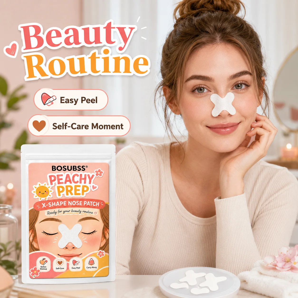 ชุดแผ่นแปะจมูกรูปตัว X 4/10 ชิ - X Beauty Makeup บทวิจารณ์และราคา
