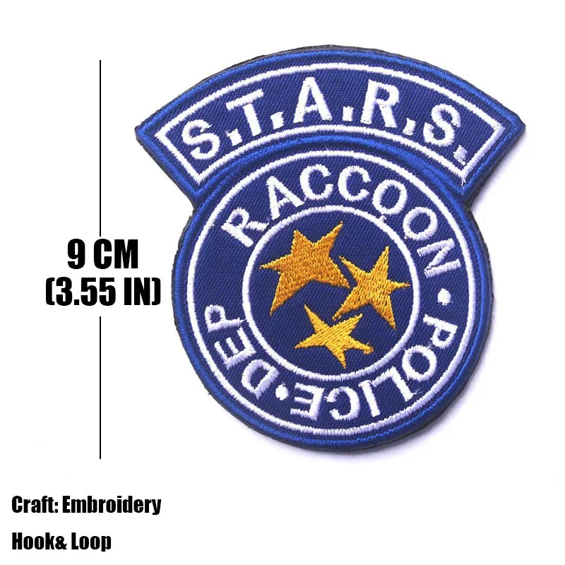 S.T.A.R.S. Raccoon City Patch Game RPD Stars Cosplay Patch Stickers On Clothing With Hook And Loop