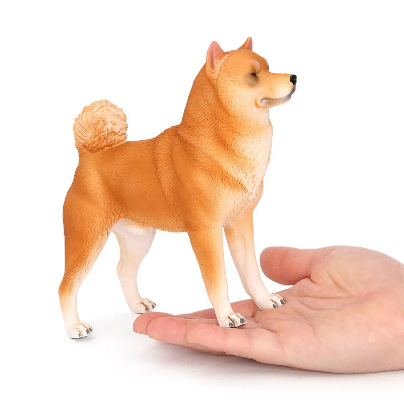 Leges-Grand chien de compagnie Shiba Inu pour enfants, modèle d'animal de compagnie, jouet cognitif, figure solide de simulation, ornement de maison