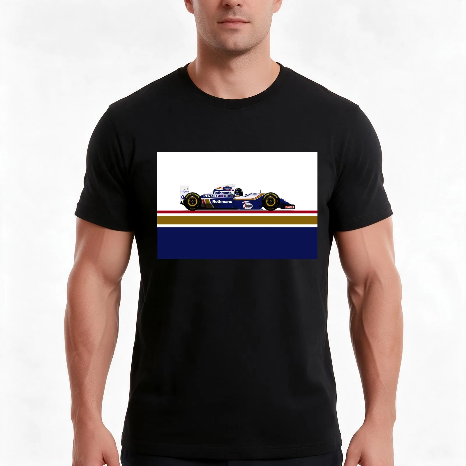 Damon Hill - Williams FW16B Late season with Rothmans colours Men T Shirt t shirts with prints