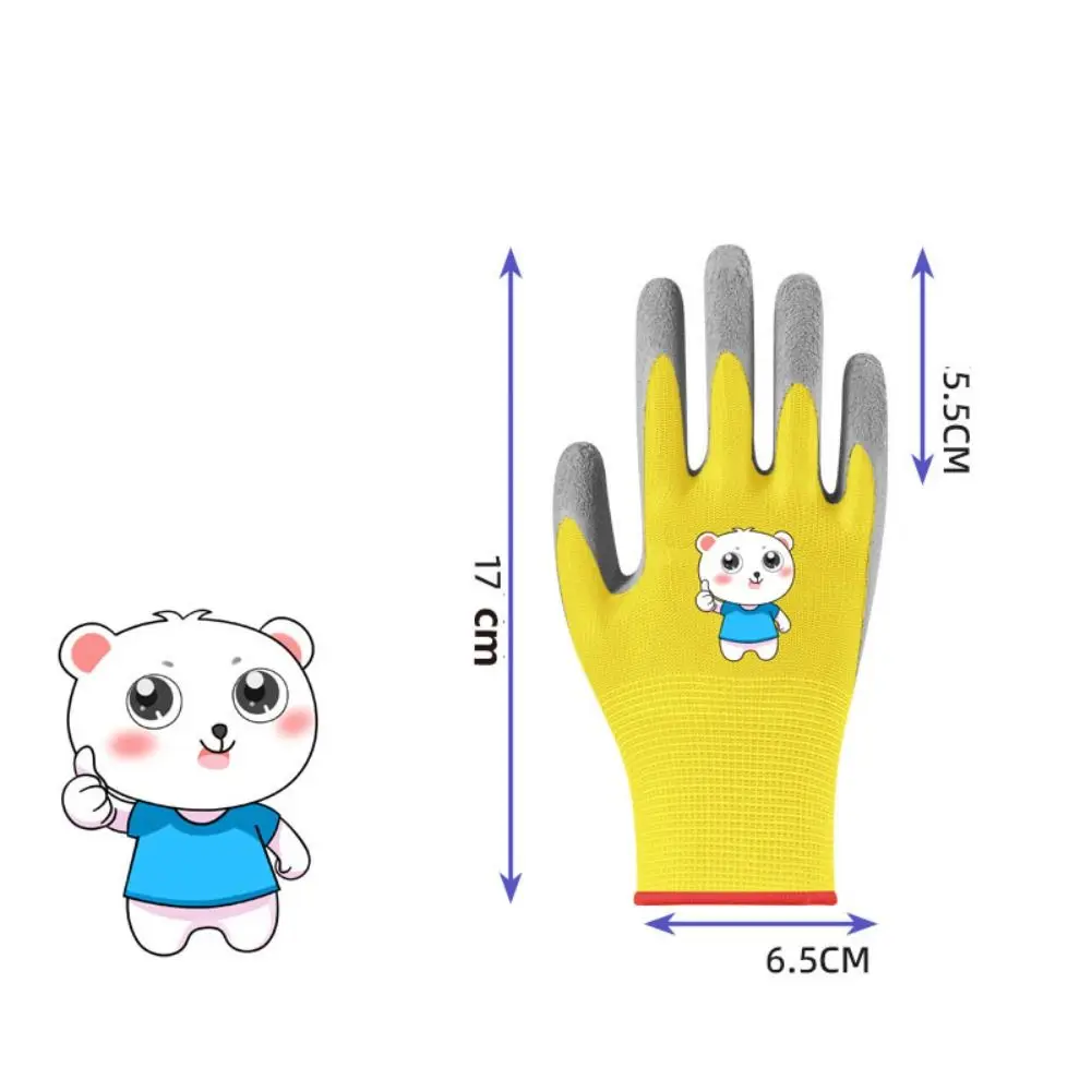 Waterproof Kid Gardening Gloves Breathable Safety Garden Work Gloves Animal Pattern Non-Slip Children Protective Glove Yard