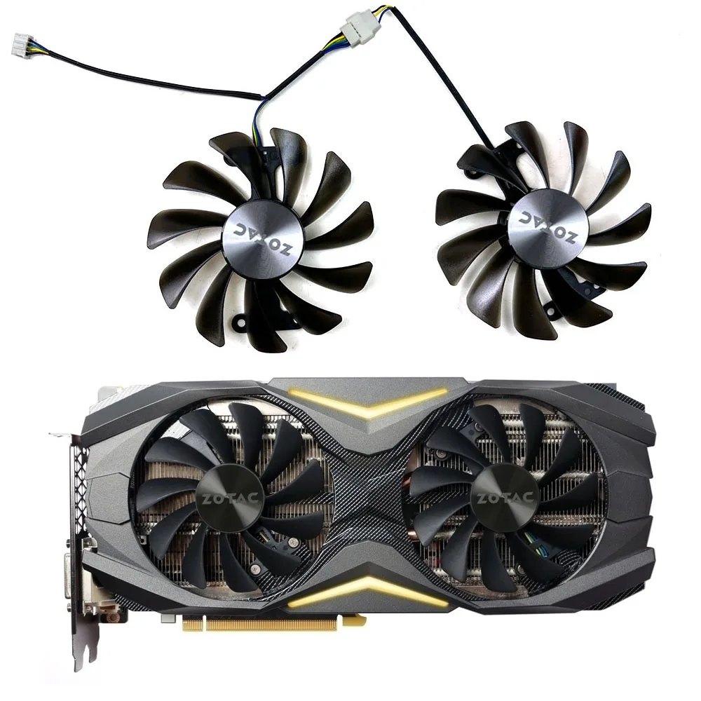 

НОВЫЙ вентилятор-кулер GAA8S2U GFM10012H12SPA 95 мм, замена для ZOTAC GTX 1070 1080 AMP ED 8 ГБ GTX1080, охлаждающие вентиляторы для видеокарты