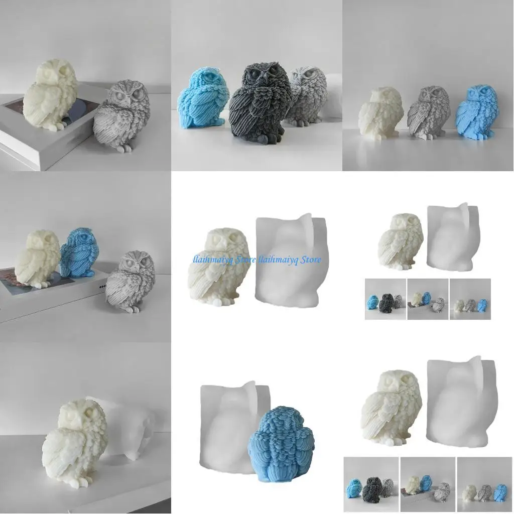 

573b Сова Силиконовая свеча свеча