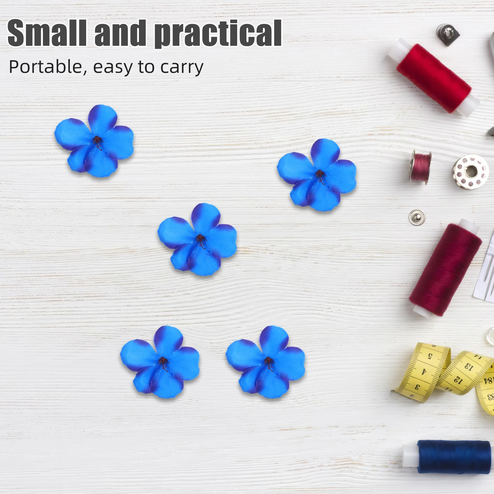 

100pcs Artificial Orchid Heads Royal Blue Faux Flowers Diy Craft Wedding Party Decor Centerpieces Table Home Decoration Sewing