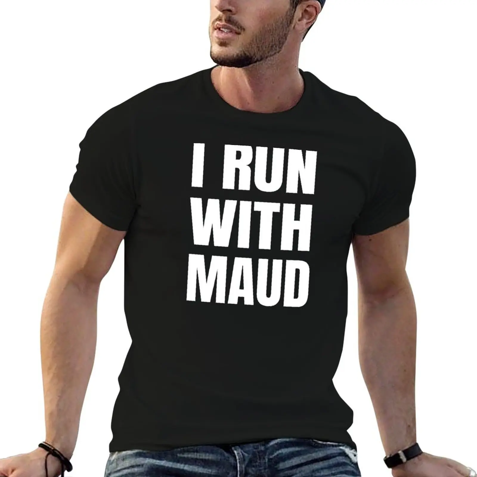 - run t iRunWithMaud - man fit - Ahmaud T-Shirt Arbery maud slim shirts for JusticeforAhmaud with i