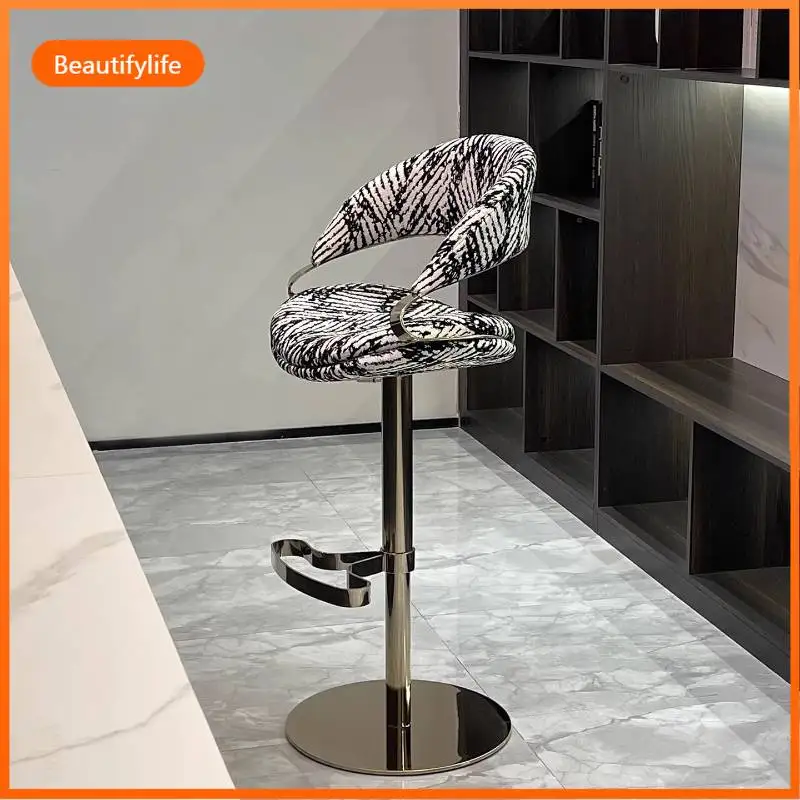 Beige Comfortable Bar Chair Office Lightweight Cuisine Accessories Bar Chair Restaurant Cafe Silla De Escritorio Club Furniture