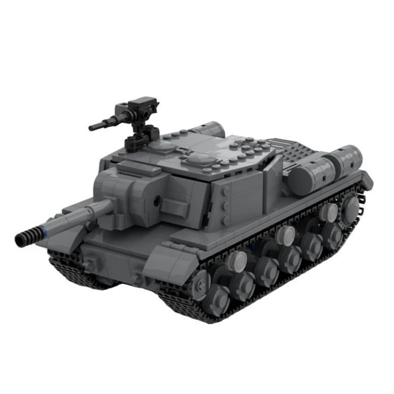 

ISU-152 Heavy Assaults Gun Tank Model Tracked Armored Vehicle Military Educational Toys Building Blocks DIy Assemble Ornaments