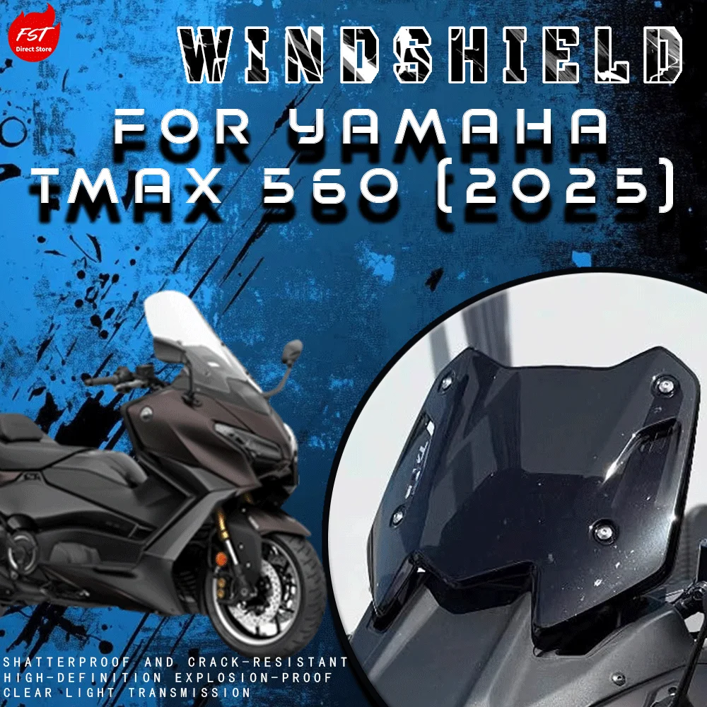 

Thickened Racing Windshield Fairing for Yamaha TMAX 560 2025 Sport Modified Windshield