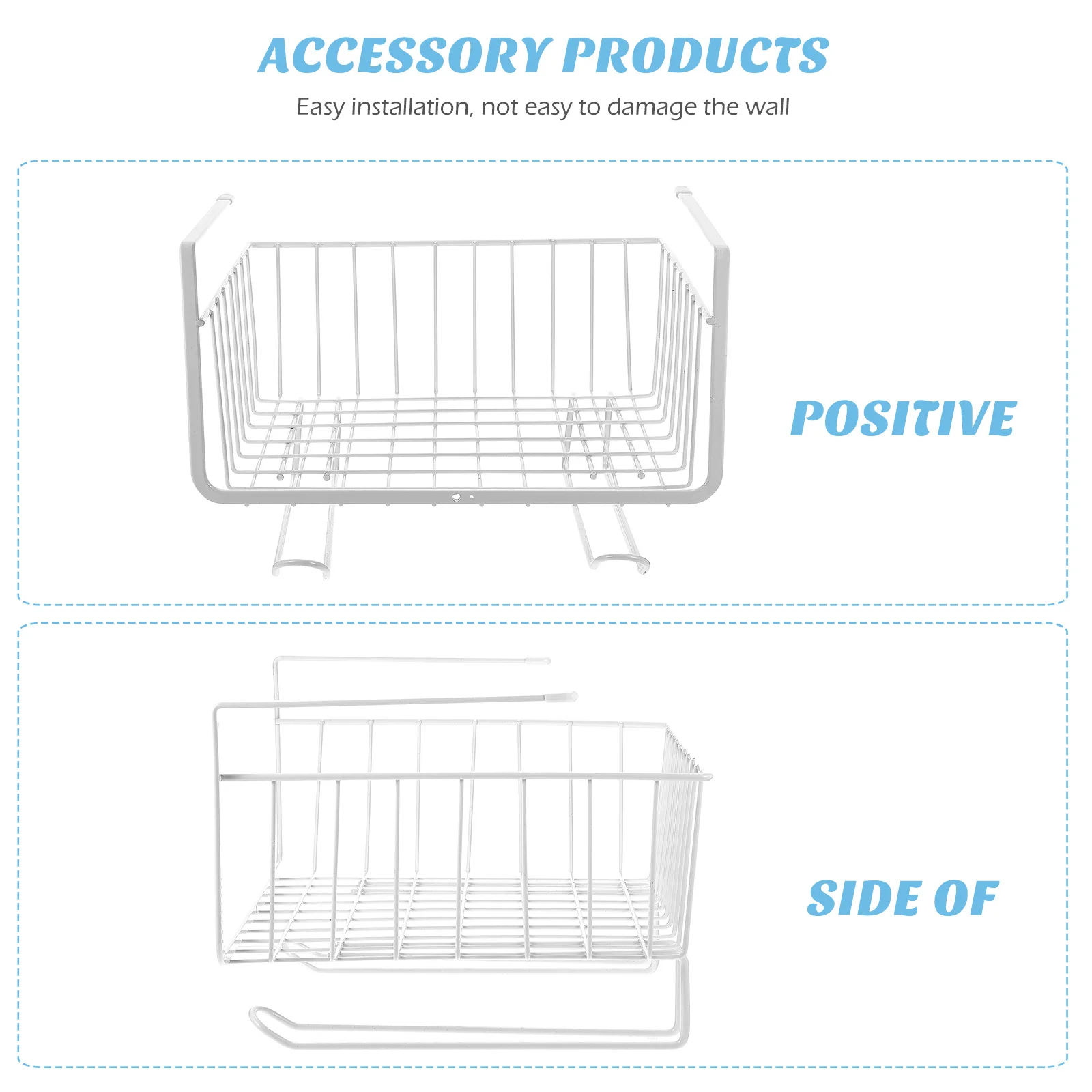 

Shelf Basket Storage Organizer For Kitchen Bathroom Cabinet Space Saver Under Shelf Wire Basket Under Cabinet Rack