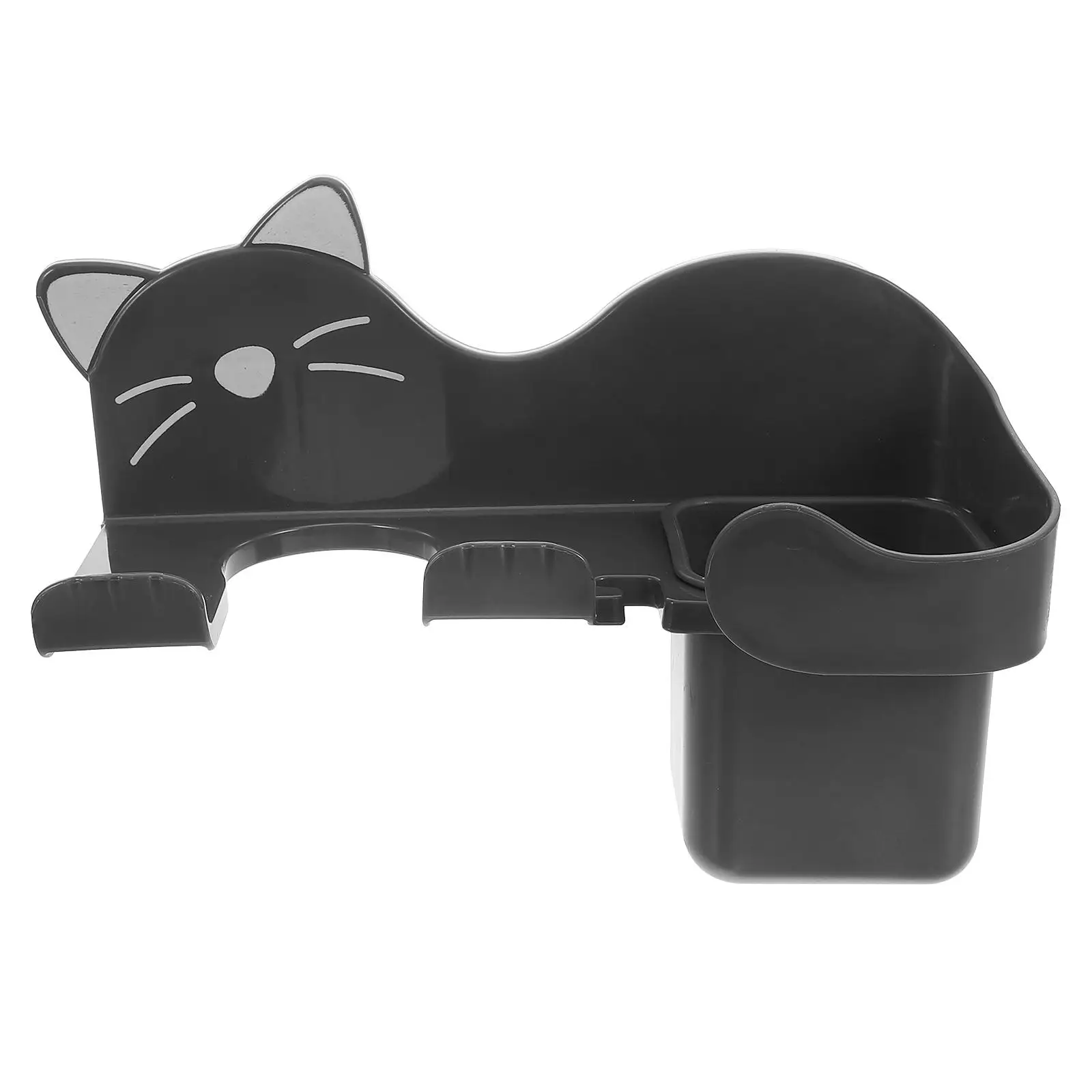 

Wall Mounted Hair Dryer Rack Bathroom Storage Tray Organizer Holder Multifunctional Cat Shaped No Drill Compact Hair