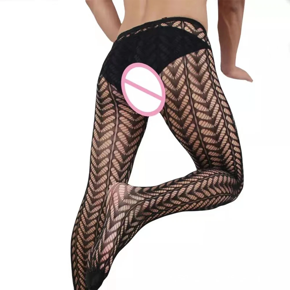 

Чулки для тела Sissy, вариаторные колготки для мужчин, прозрачные сетчатые ажурные колготки, идеально улучшают ваш стиль