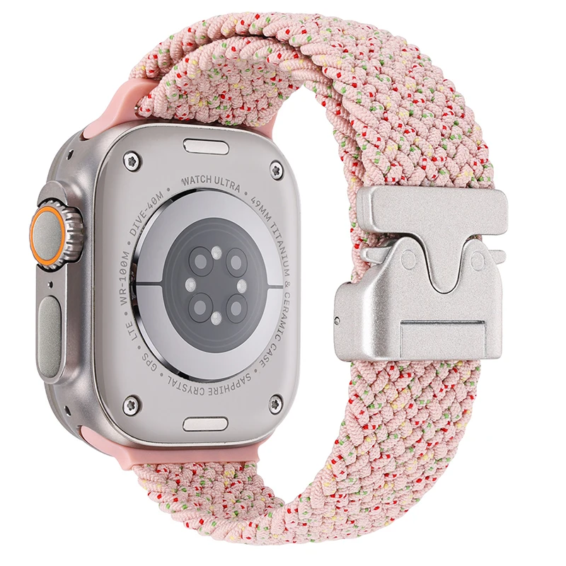 Geflochtenes Fallschirmarmband für Apple Watch Ultra 3/2 Band 49 mm 46 mm 45 mm 42 mm 44 mm 41 mm Nylonarmband iWatch 11 10 9 8 7 6 SE Gürtel