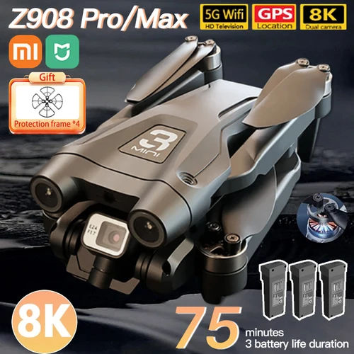 Imagen 1 del producto Xiaomi Z908 Pro /MAX 4K Drone profesional 8K GPS Dron localización de flujo óptico 3 lados evitación de obstáculos Quadcopter RC Juguetes