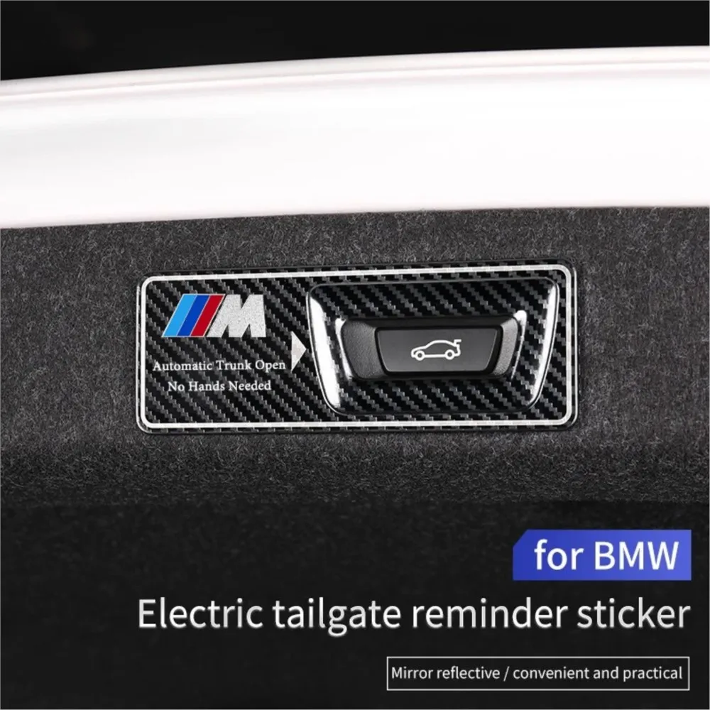 Car Electric Tailgate Stickers For BMW Series3 4 5 7 G20 G30 G11 G12 G05 G07 X1X2X3X4X5X7 Stainless Steel Trunk Decora Accessory