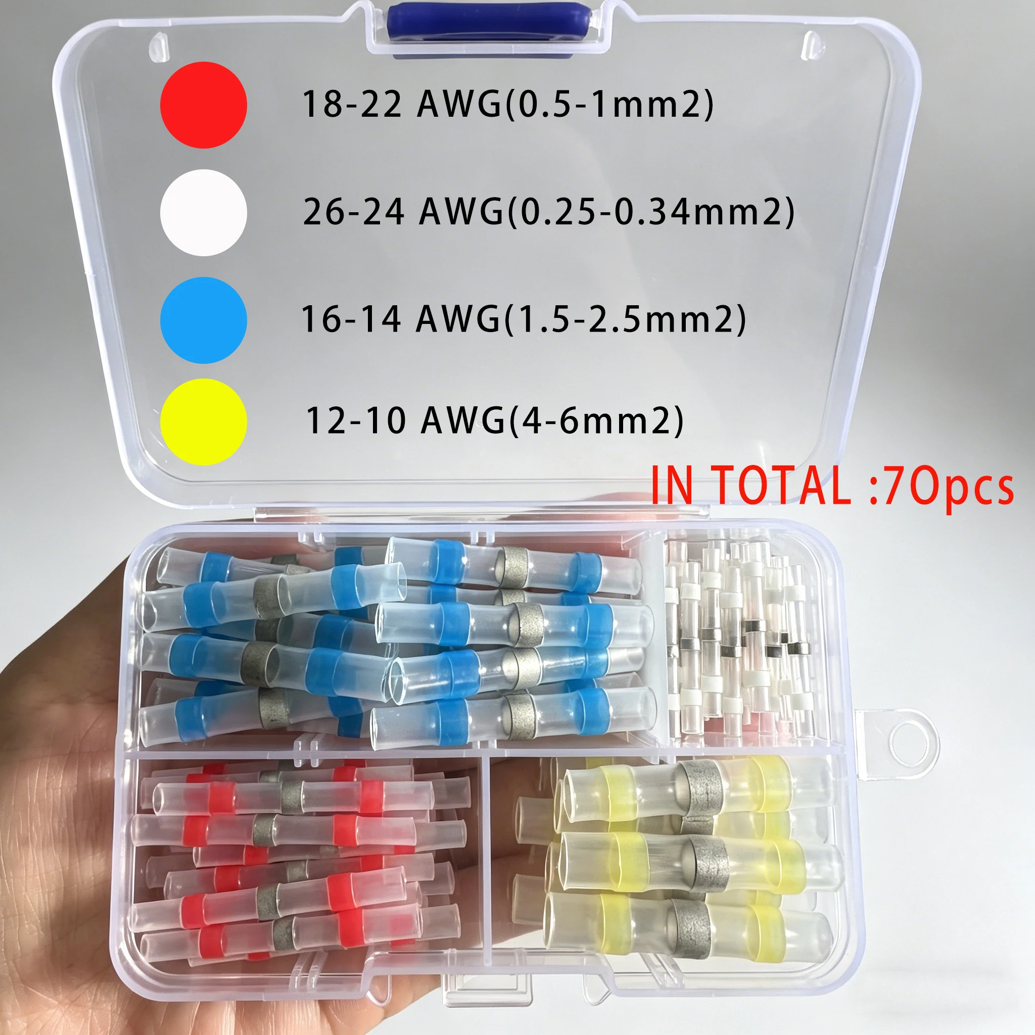 10–350 Stück Lötverschluss-Kabelverbinder-Set, Schrumpfverbinder, wasserdichte elektrische Kabelverbinder