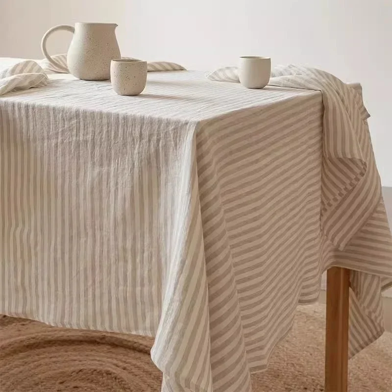 

Natural Fabric Tablecloth,100% Pure Linen Solid Color Table Cover,for Kitchen Dining Room Party Holiday Tabletop Decoration