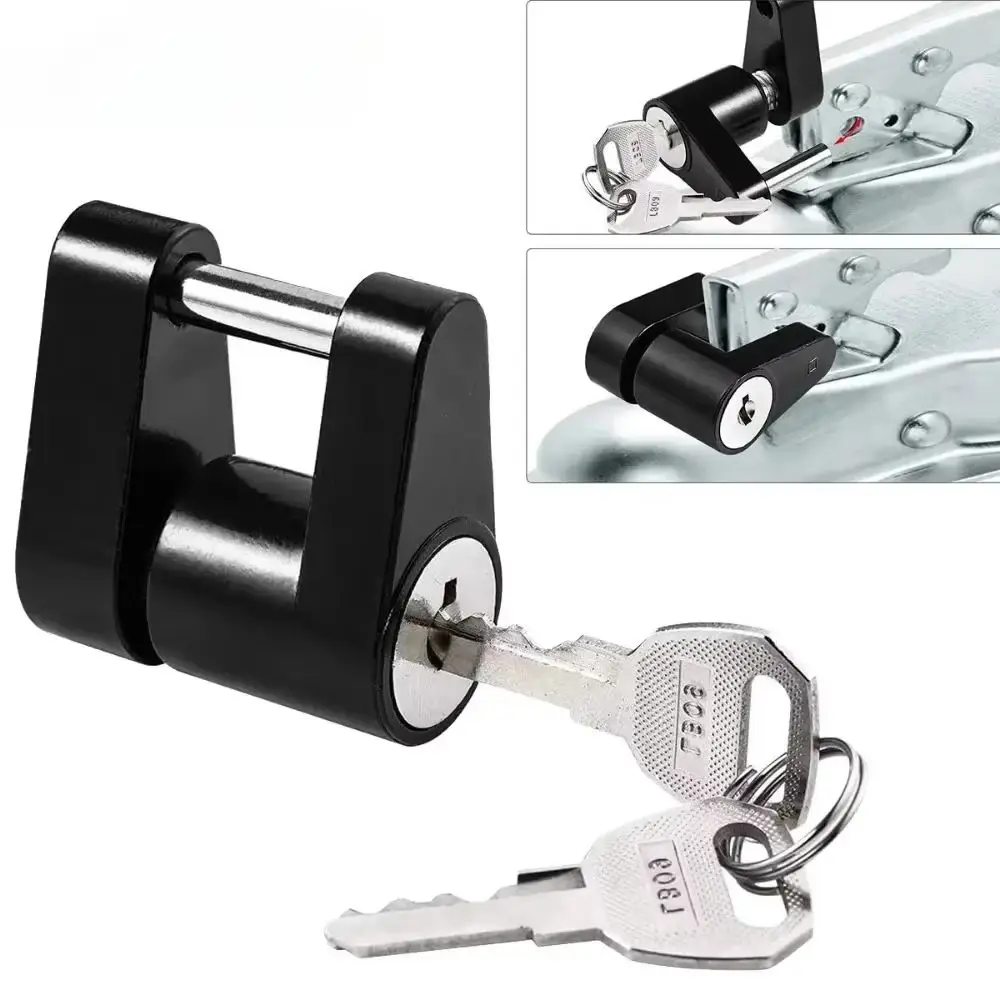 Sturdy Trailer Coupler Lock Durable Wear-Resistant Bicycle Security Lock Compact Lightweight Anti-Theft Cycling Lock