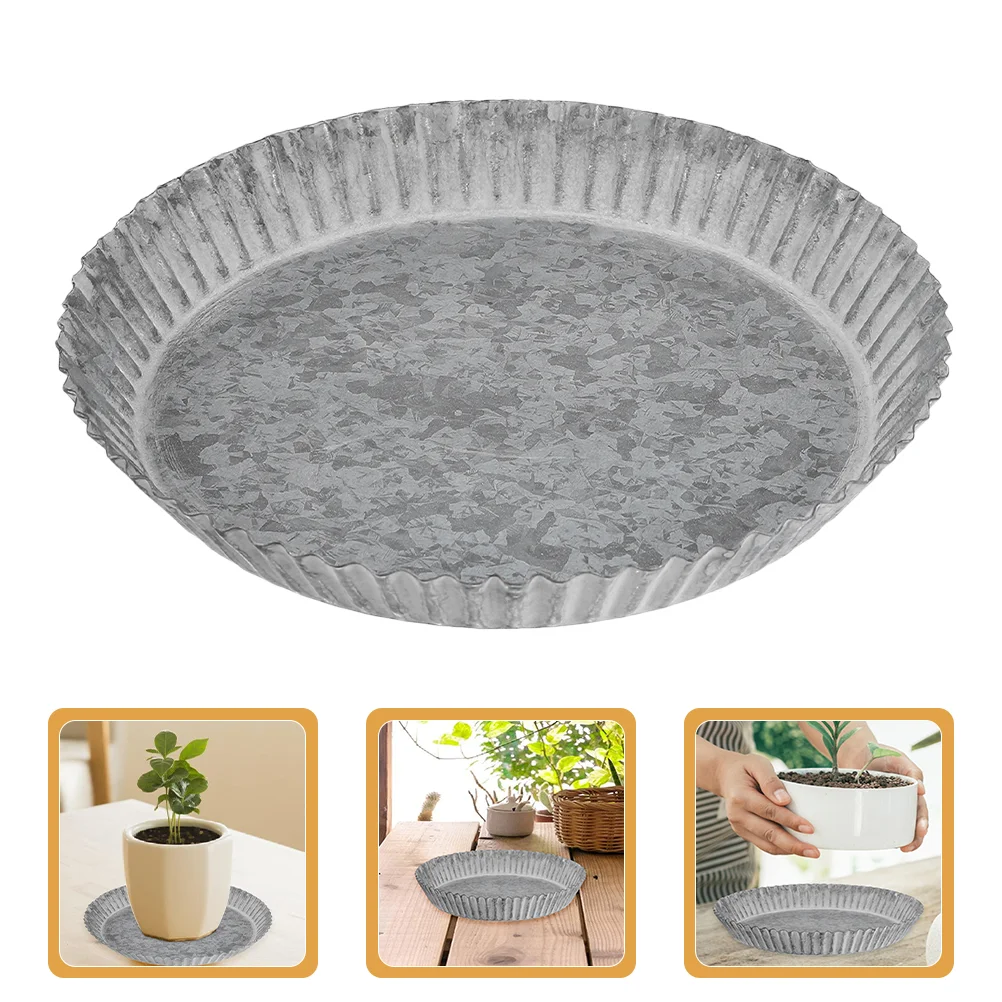 

2 Pcs Retro Flower Pot Tray Drip Plant Trays Accessories Potted Plants for Bonsai Iron