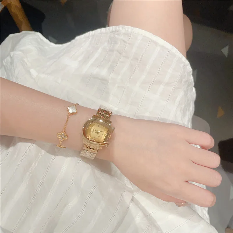 Women Watches New Fashion Ladies Quartz Watch Personality Green Dial Simple Gold Luxury Women\'s Wristwatch A255