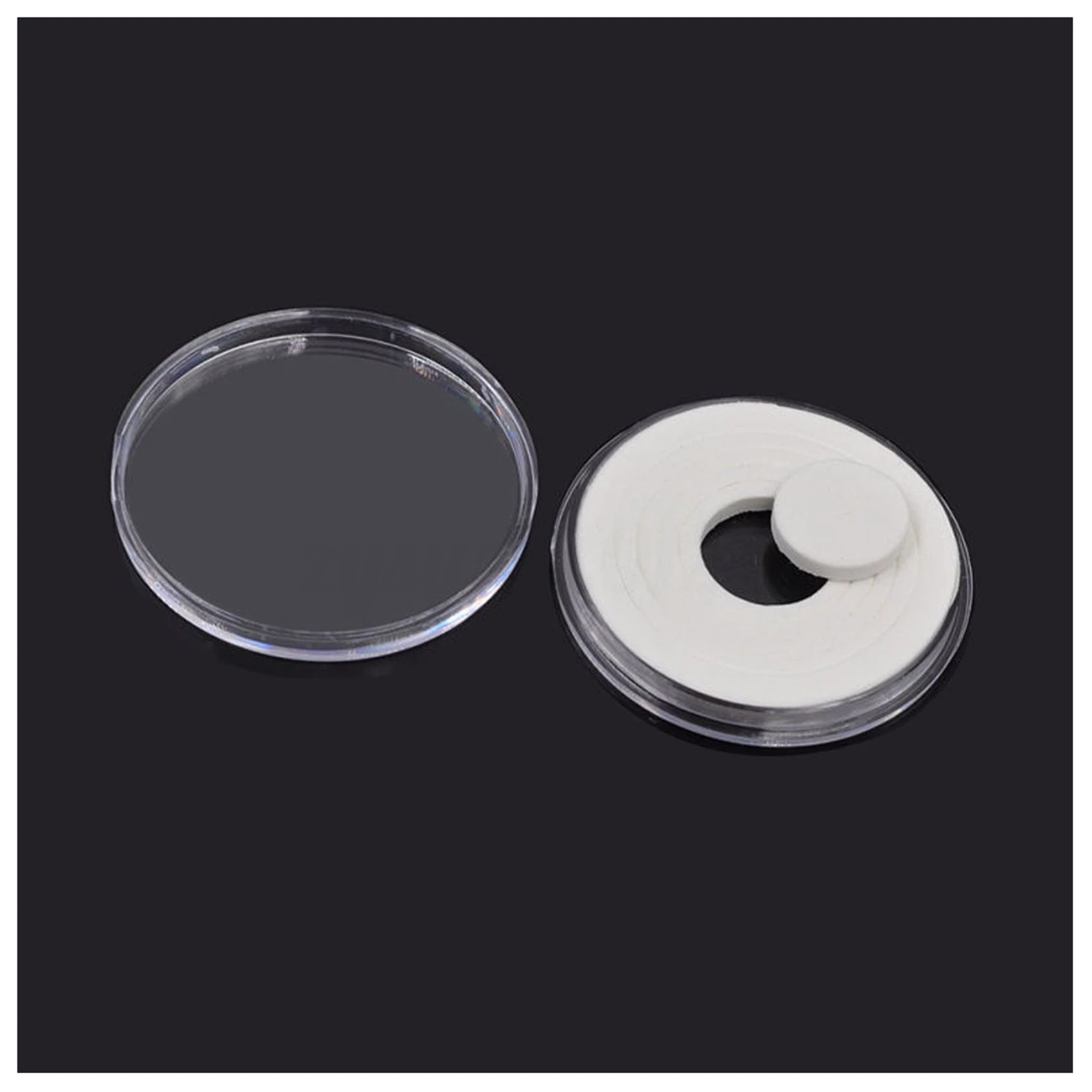 N38R_ 60-Piece 46mm Plastic Coin Capsules
