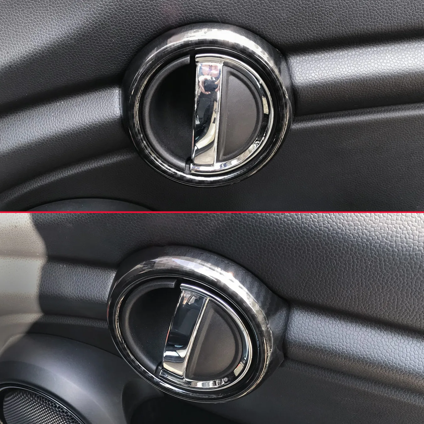 2 PCS Interior Door Handle Cover Surrounds For Mini Cooper 2-Door F56 F57 Carbon Fiber Accessories