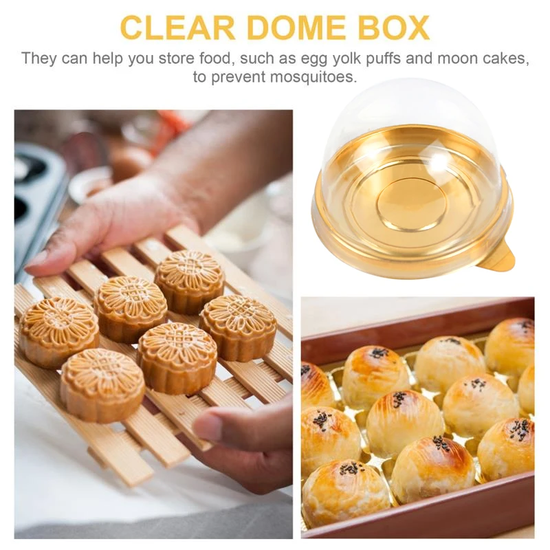 10/30/50 Pcs Mini Clear Plastic Cupcake Boxes
