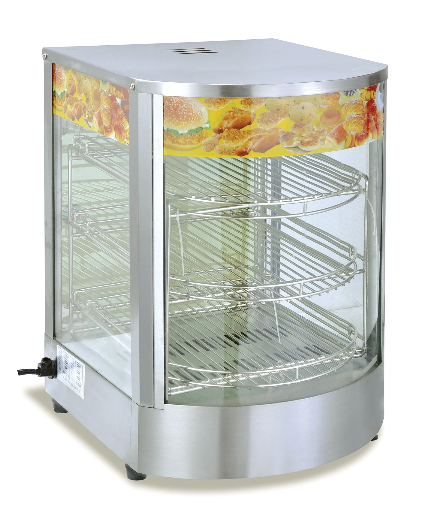 

220V Commercial Kitchen Equipment Stainless Steel Electric Heating Steamed Buns Cabinet Easily Cleaned Hotels Restaurants