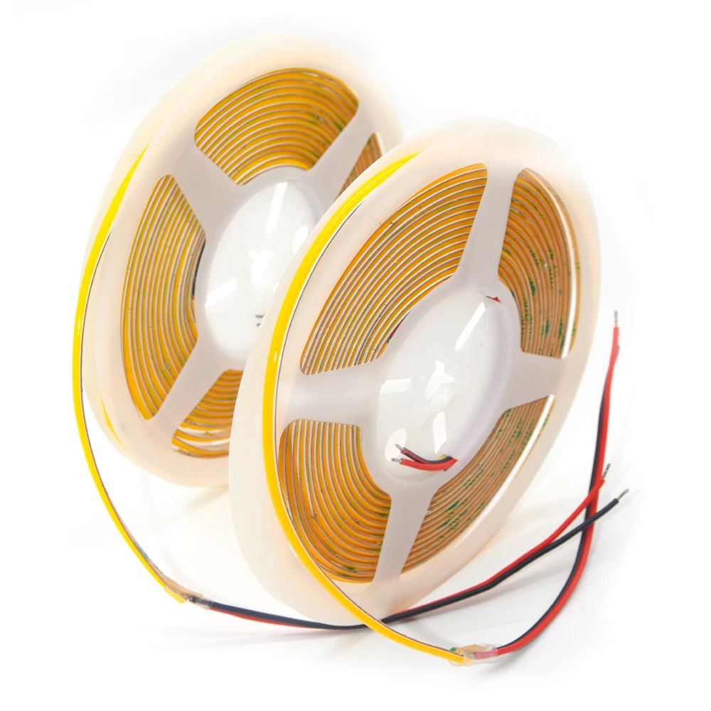 Tira de iluminación continua 5mm 5v 12v 24v Tira de luz LED flexible