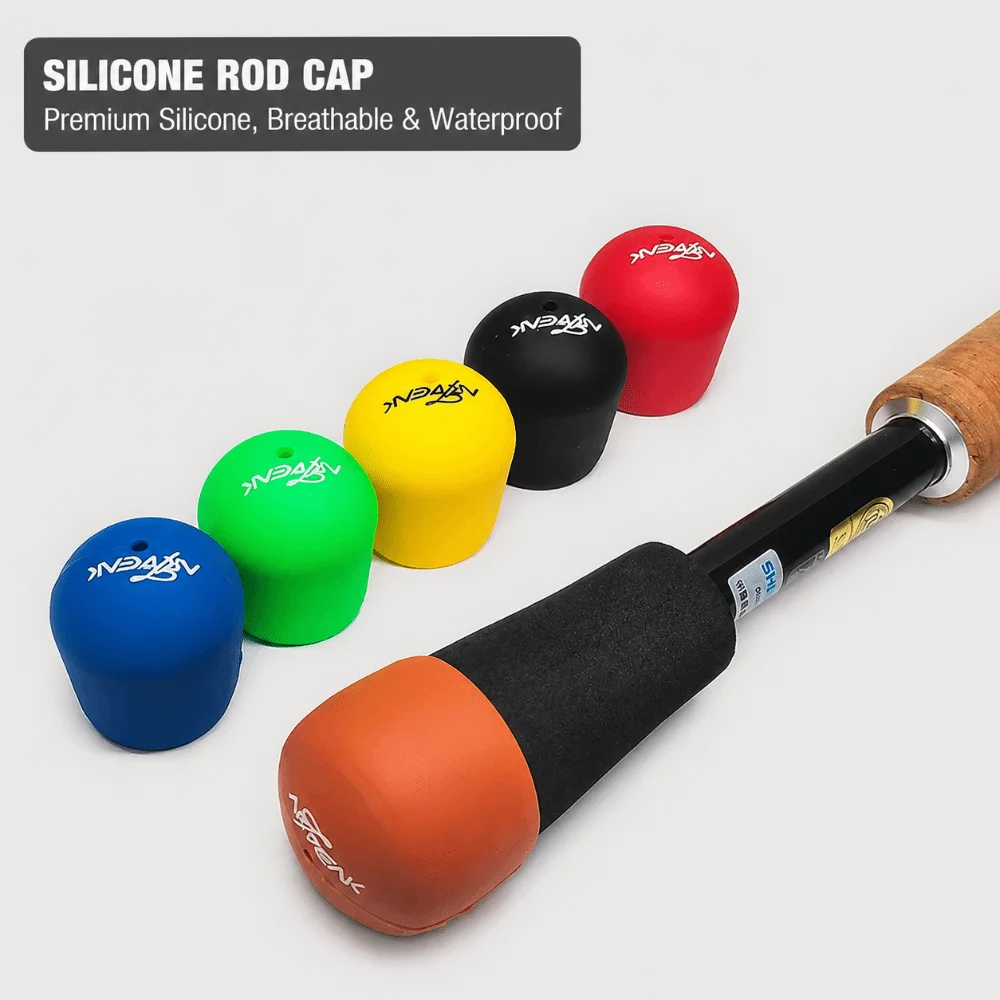 Pole Accessories Silicone Fishing Rod Butt Cushion Anti-slip Universal Rod Butt Cap Fishing Rod End Cap