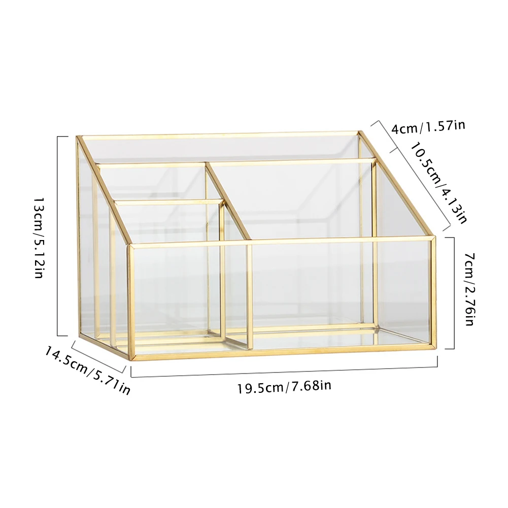 Caixa De Armazenamento De Cosméticos De Vidro Caixa De Armazenamento De Jóias Nórdicas Organizador De Gaveta Para Desktop E Vestir