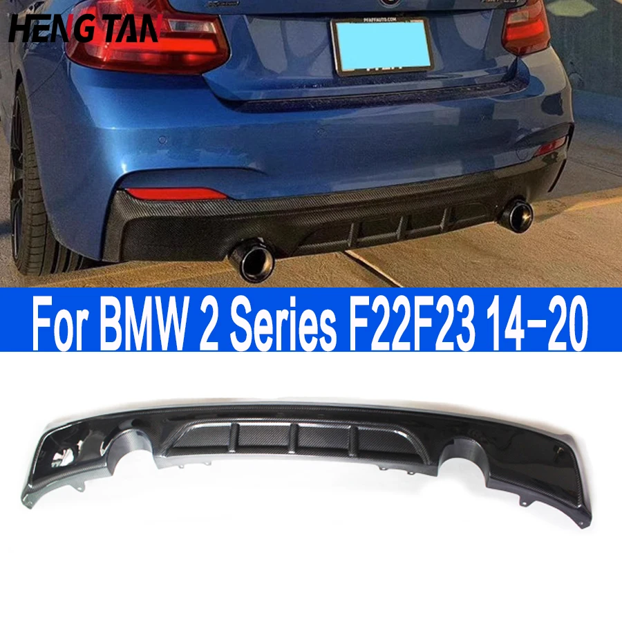 High quality Carbon Fiber Rear Lip Diffuser For BMW 2 Series F22 F23 M Sport 2014-2020 MP Style Back Bumper Spoiler Separator