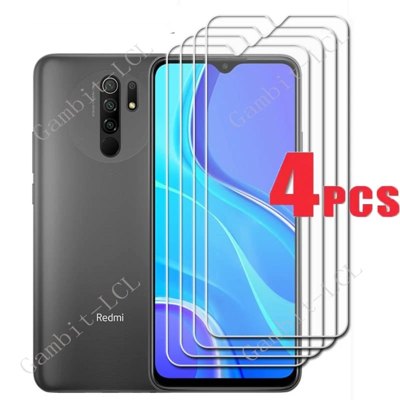 4 шт. закаленное стекло для Xiaomi Redmi 9 6,53 
