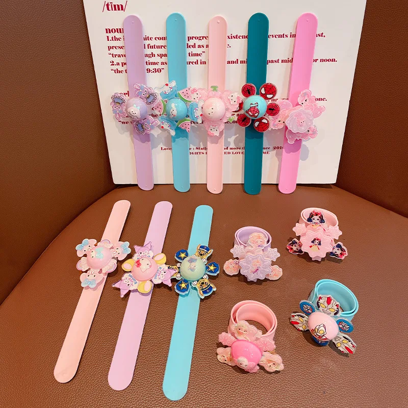 Miniso Pang Circle للأطفال الفرقة الاكريليك الكرتون الأميرة Sanli Aisa الساطع ضوء الدورية سوار المجوهرات