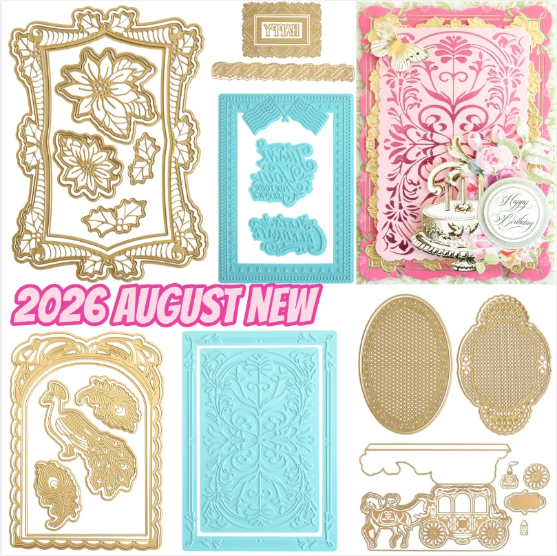 Gilded Small Blessings Metal Cutting Data Slimline Essentials Scrapbooking Card Stencil Cut Die for DIY Handmade Card Crafts