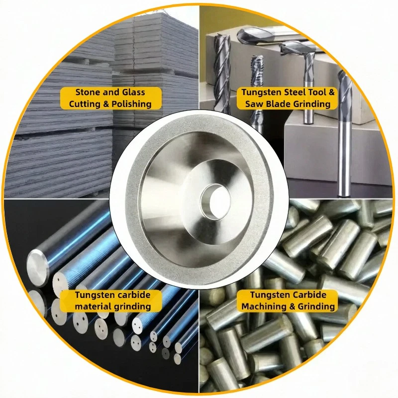 100mm-600mm 11C9 SDC Diamond Grinding Wheel Cup Diamond Wheels DIsc Grinding Tool For Sharpener Grinder Milling Cutter
