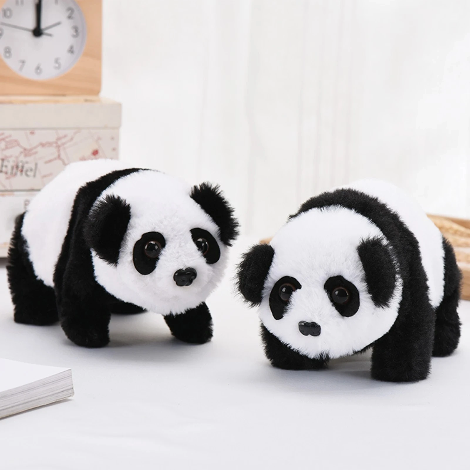 Lindo Panda para caminar y cantar, peluche juguete de relleno con Control de batería, regalo de cumpleaños para niños y niñas, juguetes electrónicos Kawaii