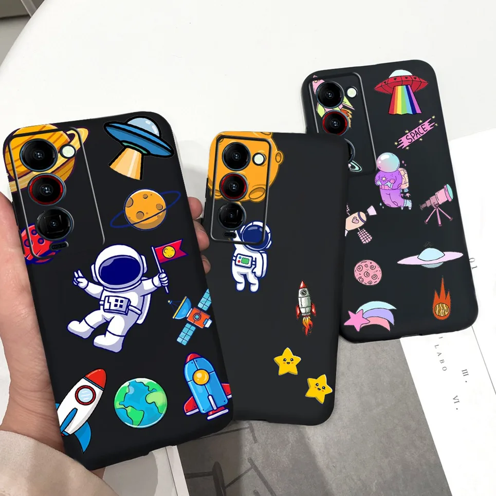 Child Fashion Cases For Camon 18P Coques Astronaut Dragon Cartoon Housing For Tecno Camon 18 Premier Camon18 CH7 CH6 Silicone