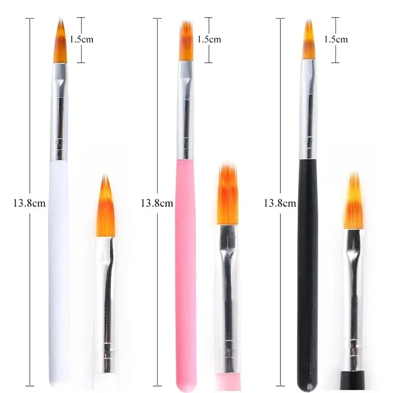 1/2/3/4pcs Nail Art Brush Gel Brush For Nail Art Ombre Soft Gradient Brush For Manicure Nail Polish Drawing Painting Decor Pen