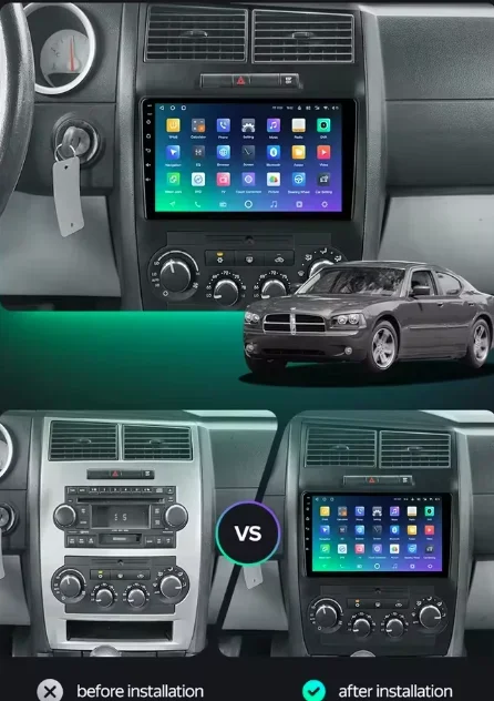 

9 Inch Android 13.0 4GB+64GB For Dodge Charger Magnum 2005 2006 2007 Car GPS Navi Multimedia Player Radio Tape Head Unit Carplay