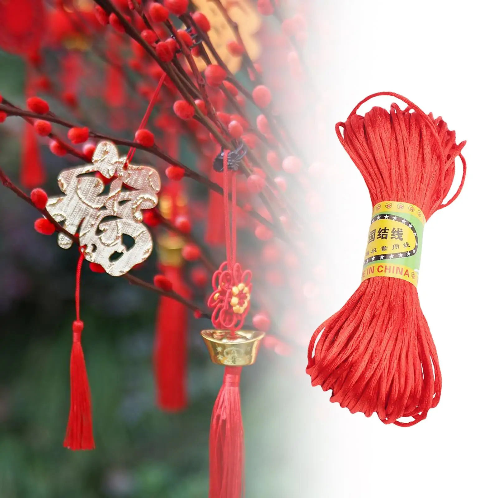 Chinese Knot Thread Multipurpose Decoration Accessories 20M Beading Braided Thread for Macrame Bracelets Chinese Knot DIY Craft