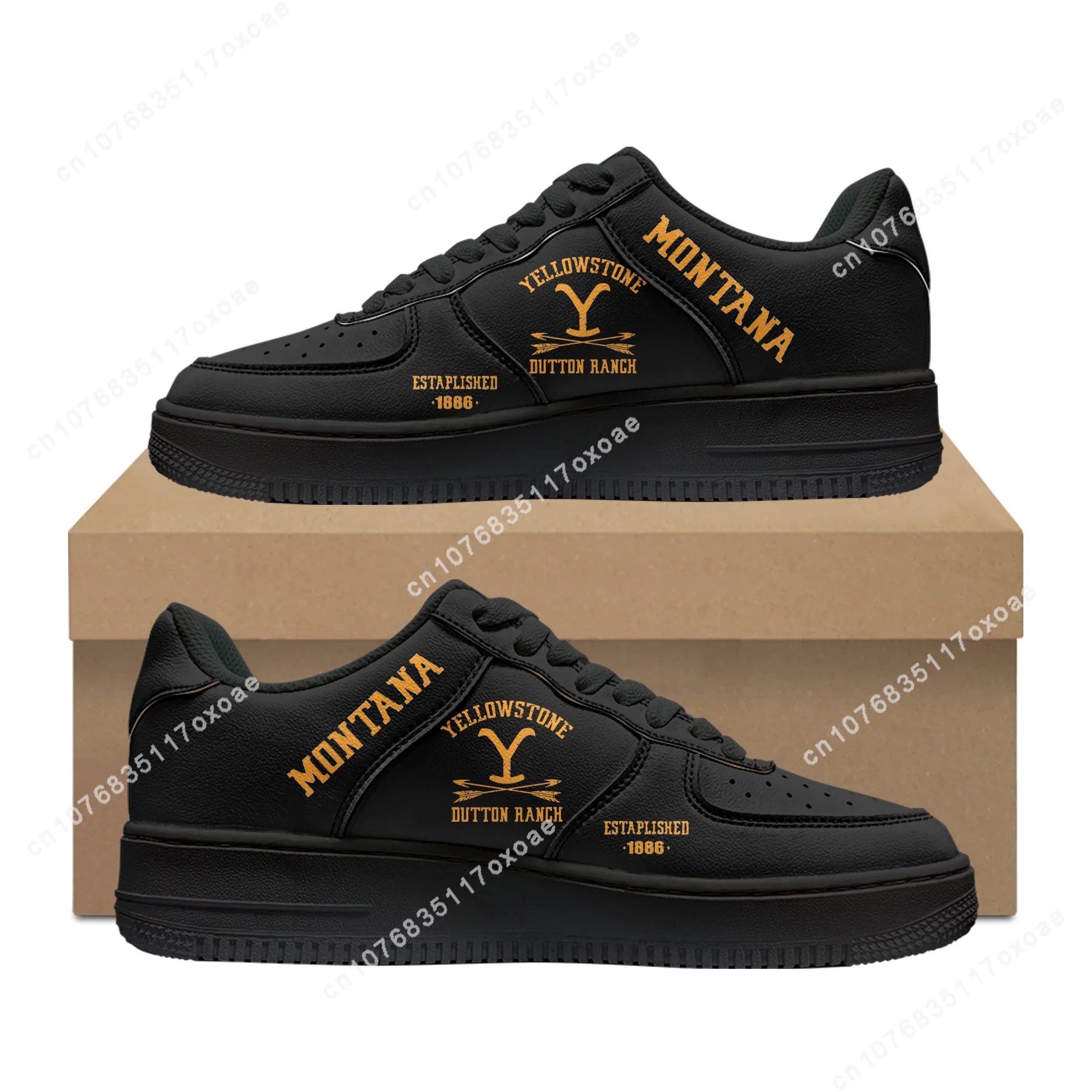 

Yellowstone Dutton Ranch Shoes Air Basketball Mens Womens Sports High Quality Flats Force Sneakers Lace Up Mesh Custom Shoe DIY