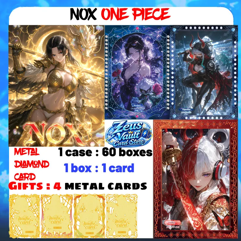 Wholesale 2026 Newest NOX One Piece Metal Diamond Game Collection Cards Hobby Nami Boa Character CCG Tendy Toys Birthday Gifts
