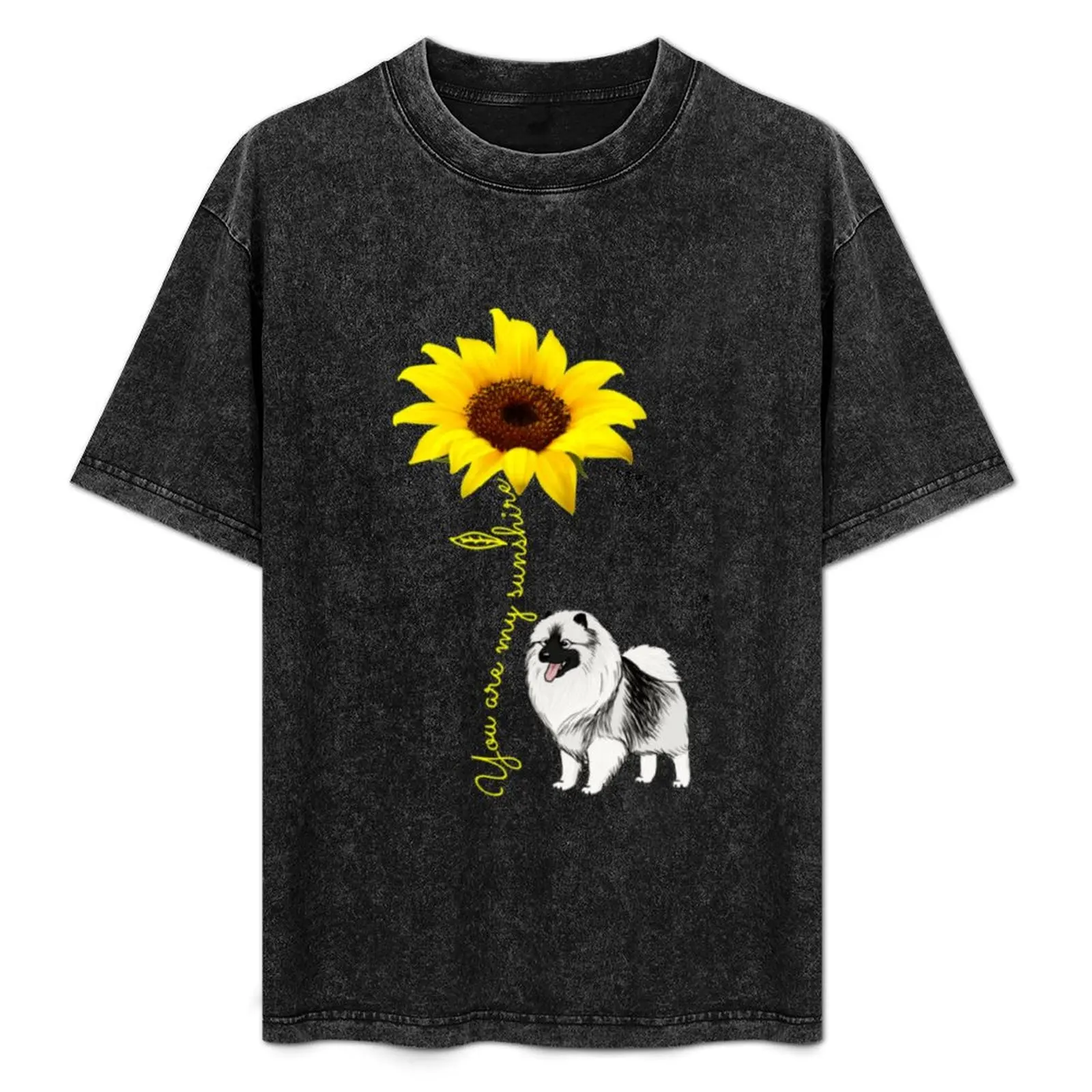 Keeshond My Sunshine Sunflower Shirt T-Shirt blanks blue archive for a boy t shirts for men graphic