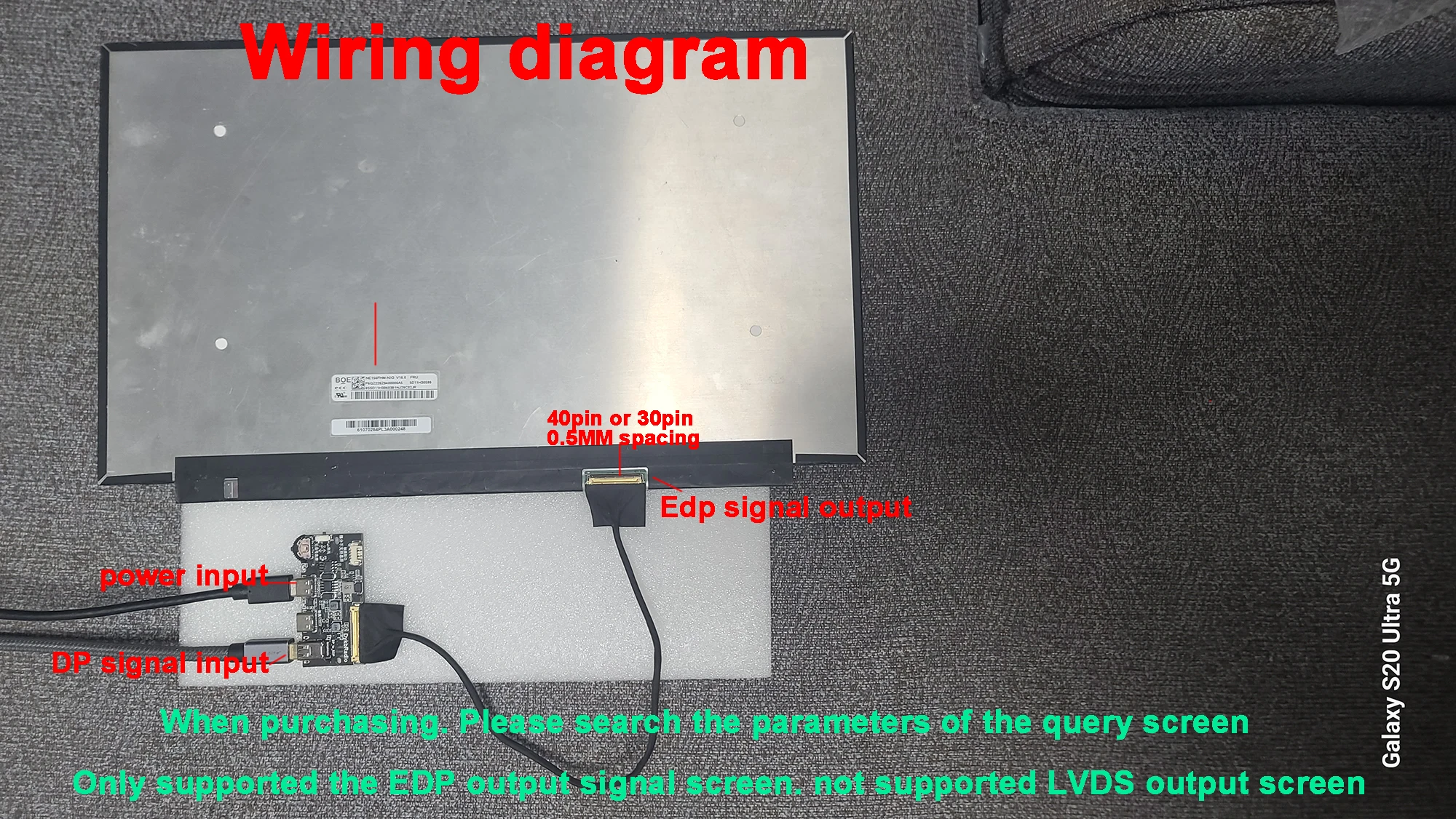 30-контактный 40-контактный DP-плата драйвера EDP, проекция сигнала EDP, 2K 4K, портативный ЖК-экран, 60 Гц, 1200 Гц, 1080P монитор для ноутбука