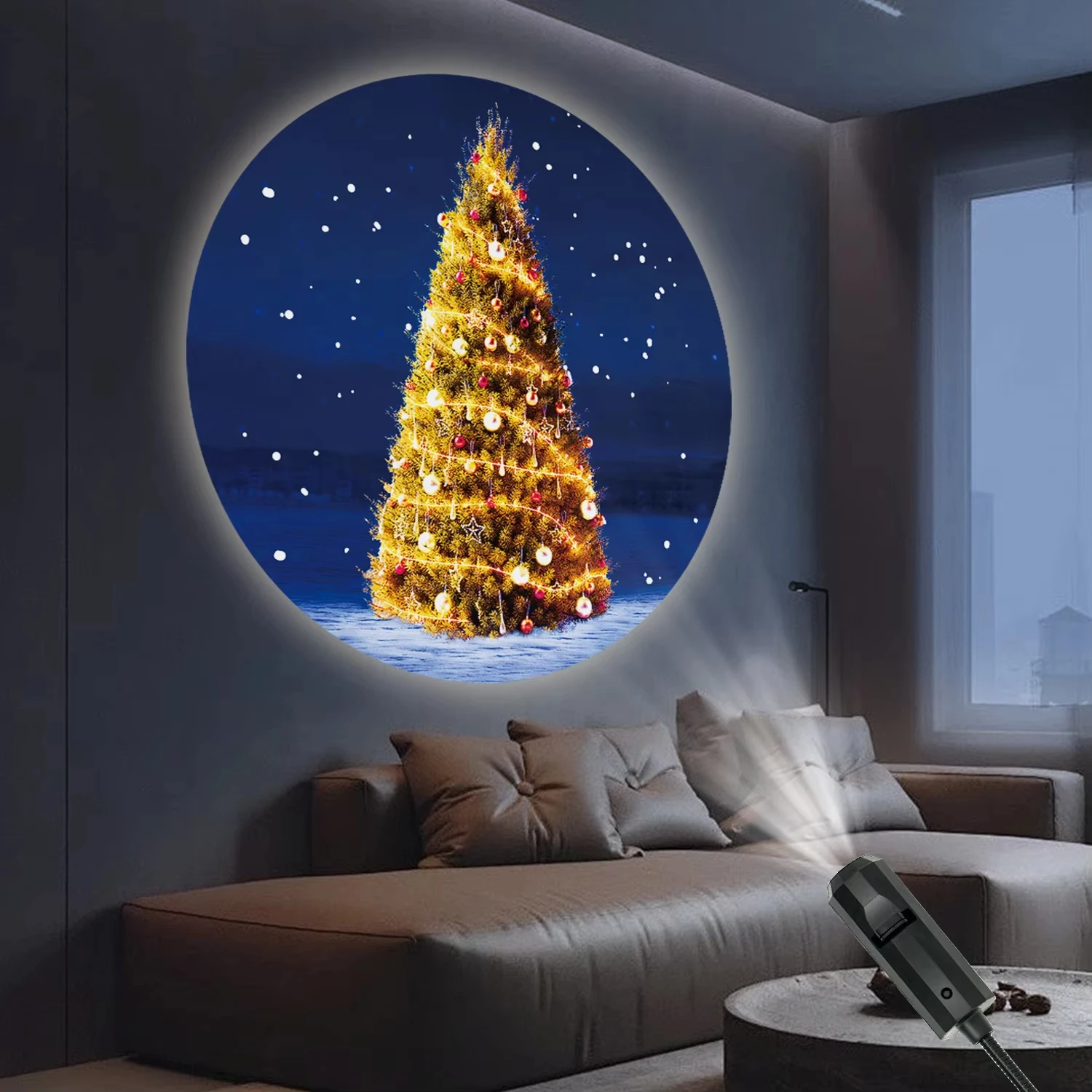 Christmas tree projection light Children Night Lamp Bedroom Ambient Light Creative Gift Night Light