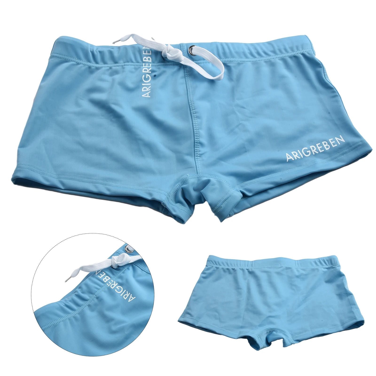 شورت سباحة مطاطي للرجال قابل للتنفس ، تصميم متقاطع أمامي ، ملابس سباحة مريحة ، معدات رياضية مائية ، ناعم دافئ ، S ، M ، L ، XL ، XXL