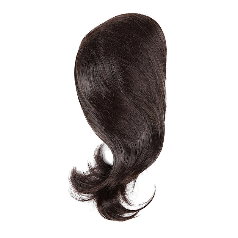 

2X Fashion Men's Wig Short Straight High Temperature Silk Synthetic Wig Full Wigs/Artistic Men Brown Black Wigs For Men