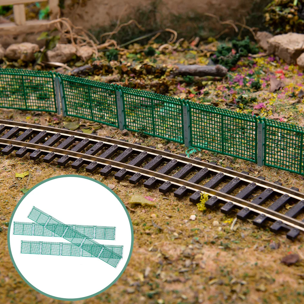 Simulation Railroad Track Fence Model ABS Rail Paling Kits Diy HO Landscape Layout Materials Diorama Kits 1Pcs/2Pcs