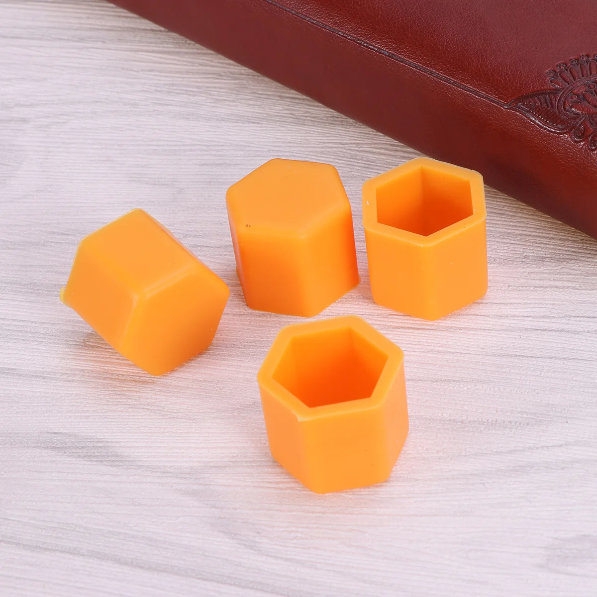 20pcs Wheel Lug Nut Covers Bolts Covers Screw Protect Caps 19mm (Orange)