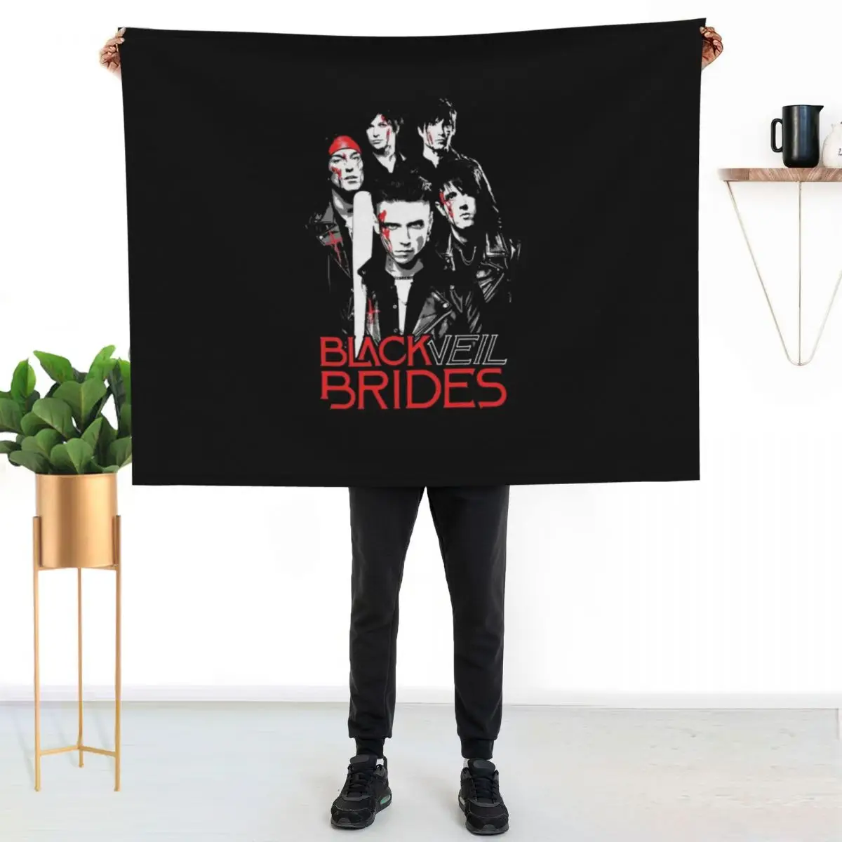 

Copy of bvb black veil brides Throw Blanket Air Conditioner Soft Blanket for Office Home